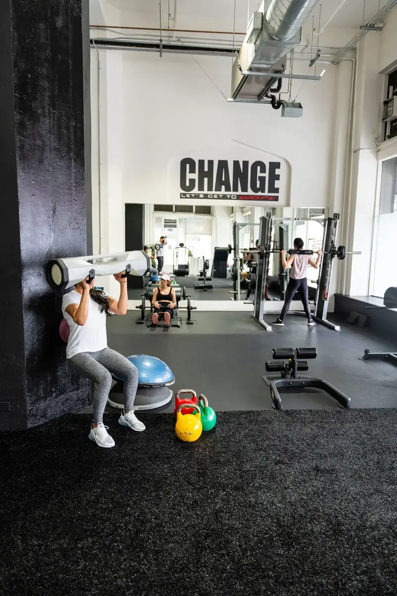 End-to-end view of the Function Fitness personal training studio in DTLA